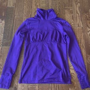 Athleta Purple Turtleneck Top